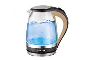 Чайник Centek CT-0046 стекло, 1.7л, 2200Вт, внутренняя LED подсветка, отделка нерж