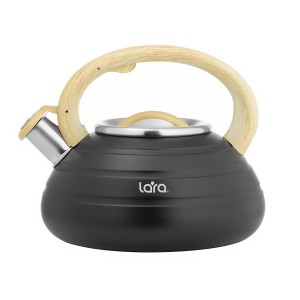 Чайник LARA LR00-80 Black (матовый) 3.0л  индукц. капс. дно, свисток с кноп. механизмом