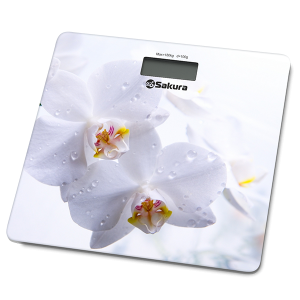 Весы напольные SA-5065WF ultraslim 180кг орхидеи