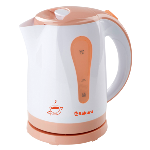 Чайник электр SA-2326A (1,8) бел/оранж д