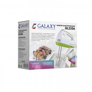 Миксер электрический Galaxy GL 2206, мощность 200 Вт