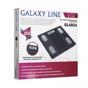 Весы напольные многофункциональные электронные Galaxy LINE GL4854 ЧЕРНЫЕ