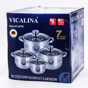 Набор посуды "VICALINA" 8 предметов 9-ти слойное дно VL-575