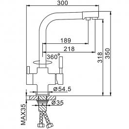 Смеситель для кухни с встроенным фильтром молочный FRAP F4352-24