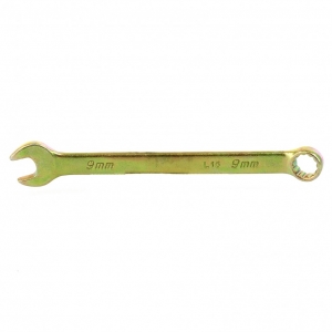 Ключ комбинированный 9мм желтый цинк СИБРТЕХ 14975