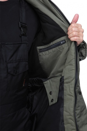 Куртка ДИКСОН утеплённый, хаки-чёрный (112-116, 182-188)